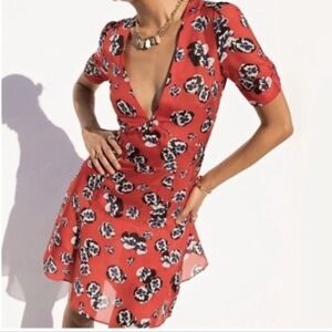 Realisation Par Red Floral Mini Dress
